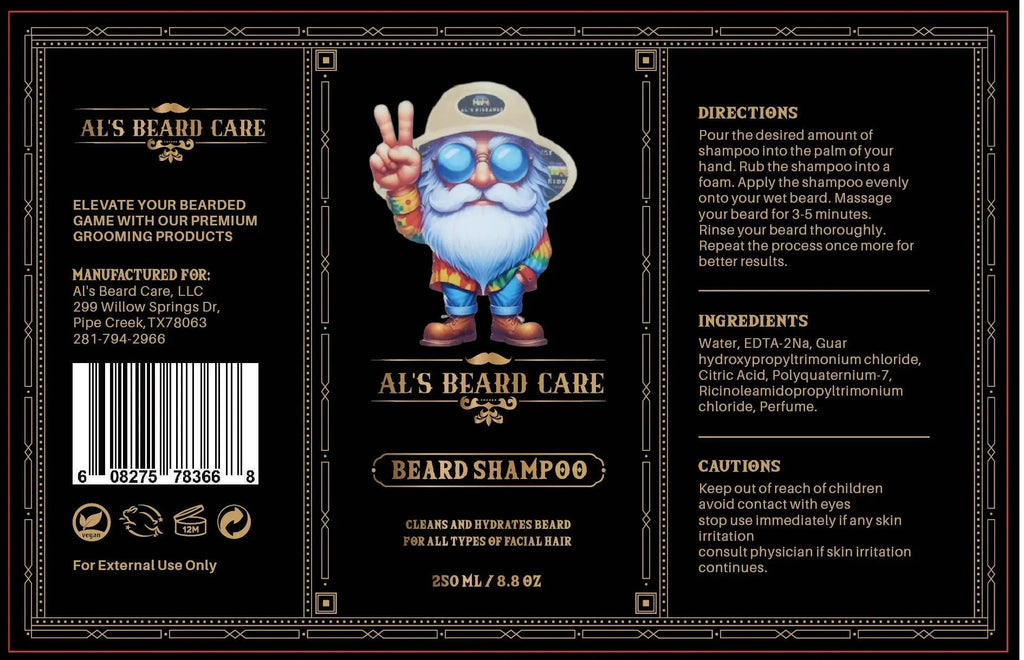 Natural Beard Wash - Cleanse & Condition Al's Beard Care, LLC