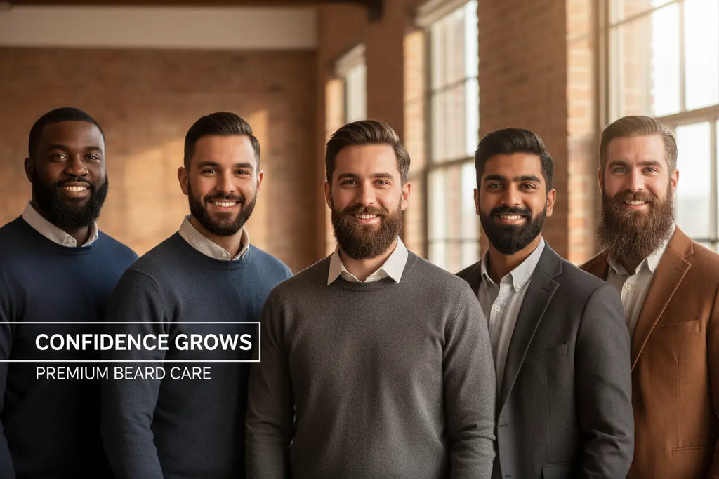 Diverse men with well-groomed beards for Al's Beard Care